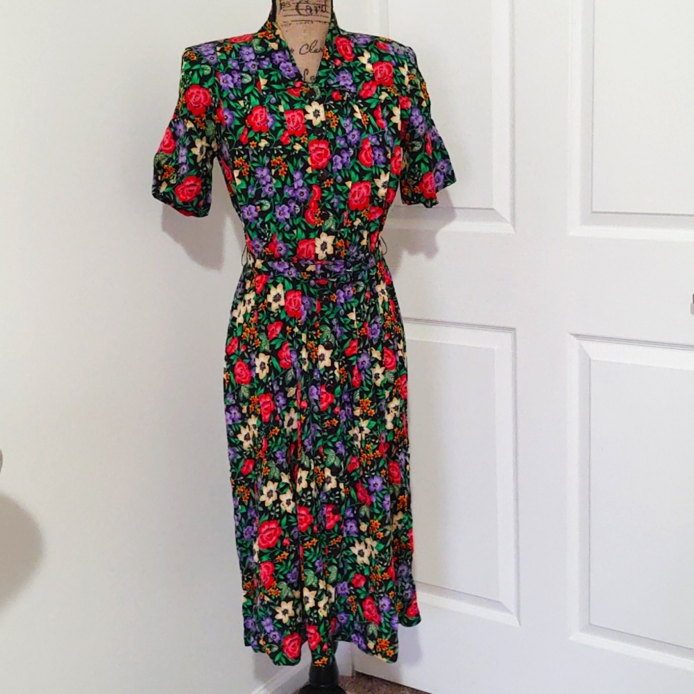 Lord & Taylor Women Petite Floral Dress | Sz 2P